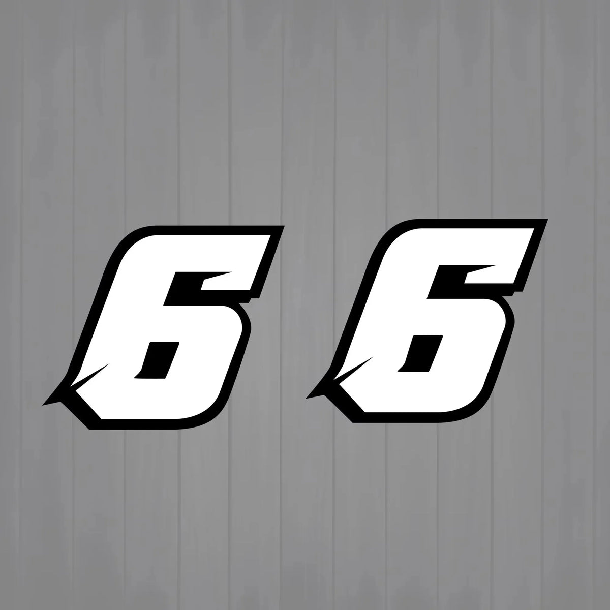 2PCS White Holographic Motorcycle Racing Number