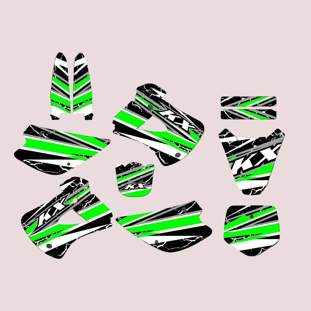 Graphic Kit For Kawasaki KX85 and KX100 2001-2013