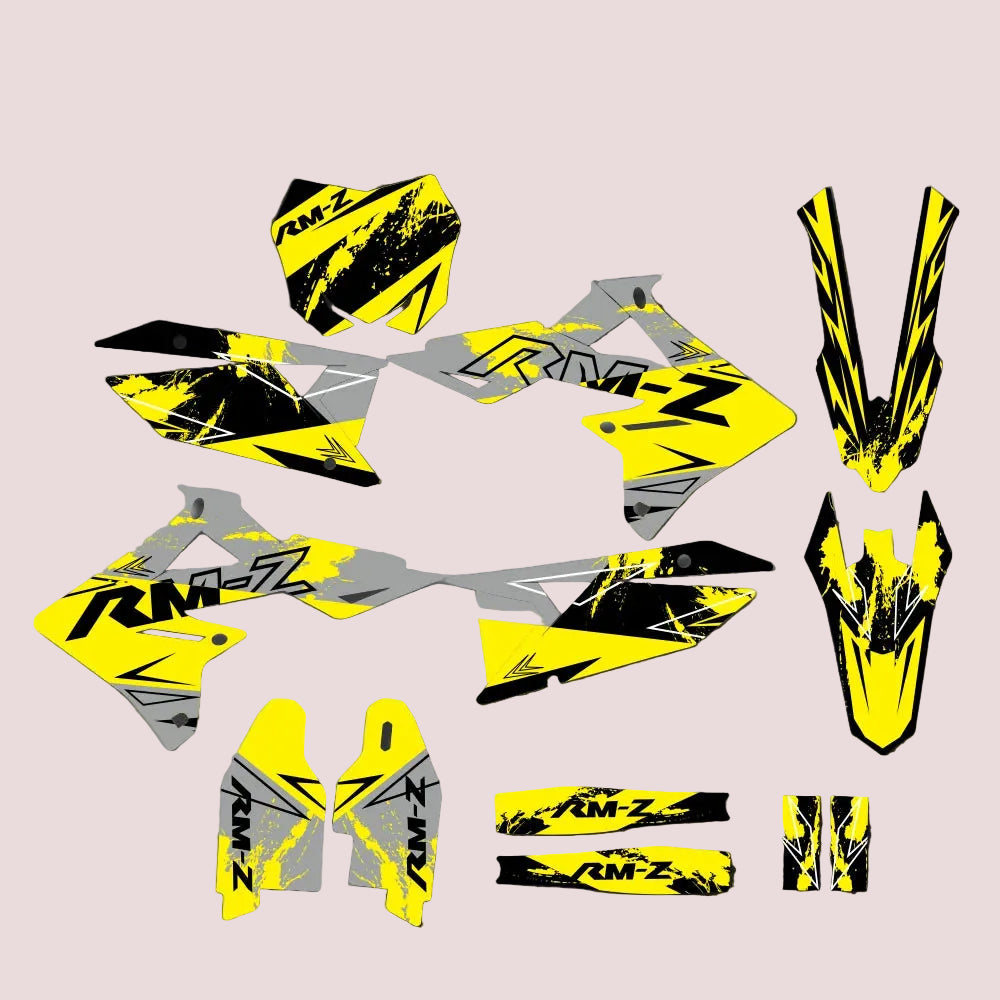 Graphic Kit For Suzuki RMZ250 2019-2026 and RMZ450 2018-2026