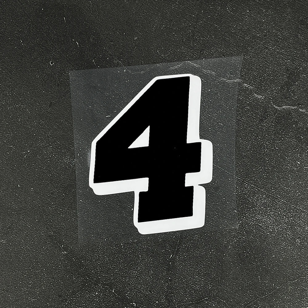 1PC Black Racing Motocross Number