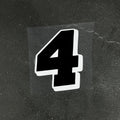 1PC Black Racing Motocross Number