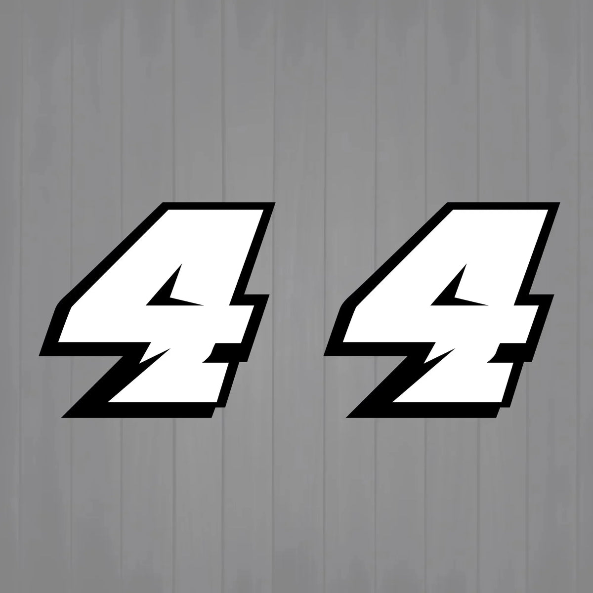 2PCS White Holographic Motorcycle Racing Number