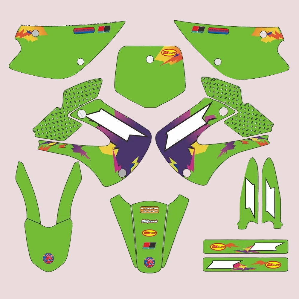 Graphic Kit For Kawasaki KX 85 and KX100 2001-2013