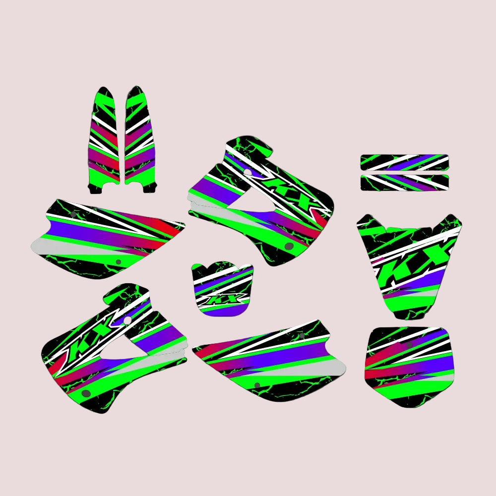 Graphic Kit For Kawasaki KX85 and KX100 2001-2013