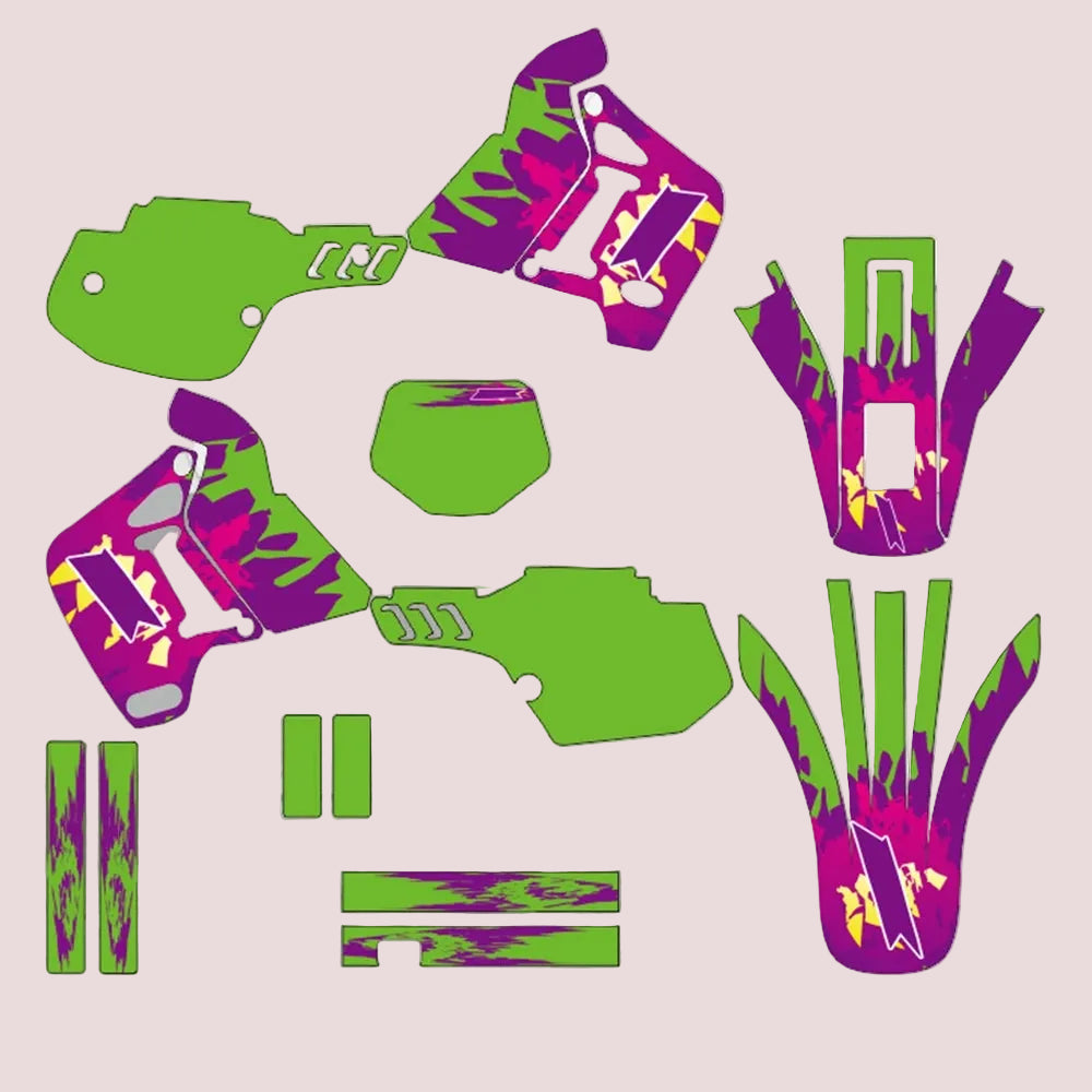 Graphic Kit For Kawasaki KDX 200 1989-1994