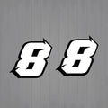 2PCS White Holographic Motorcycle Racing Number