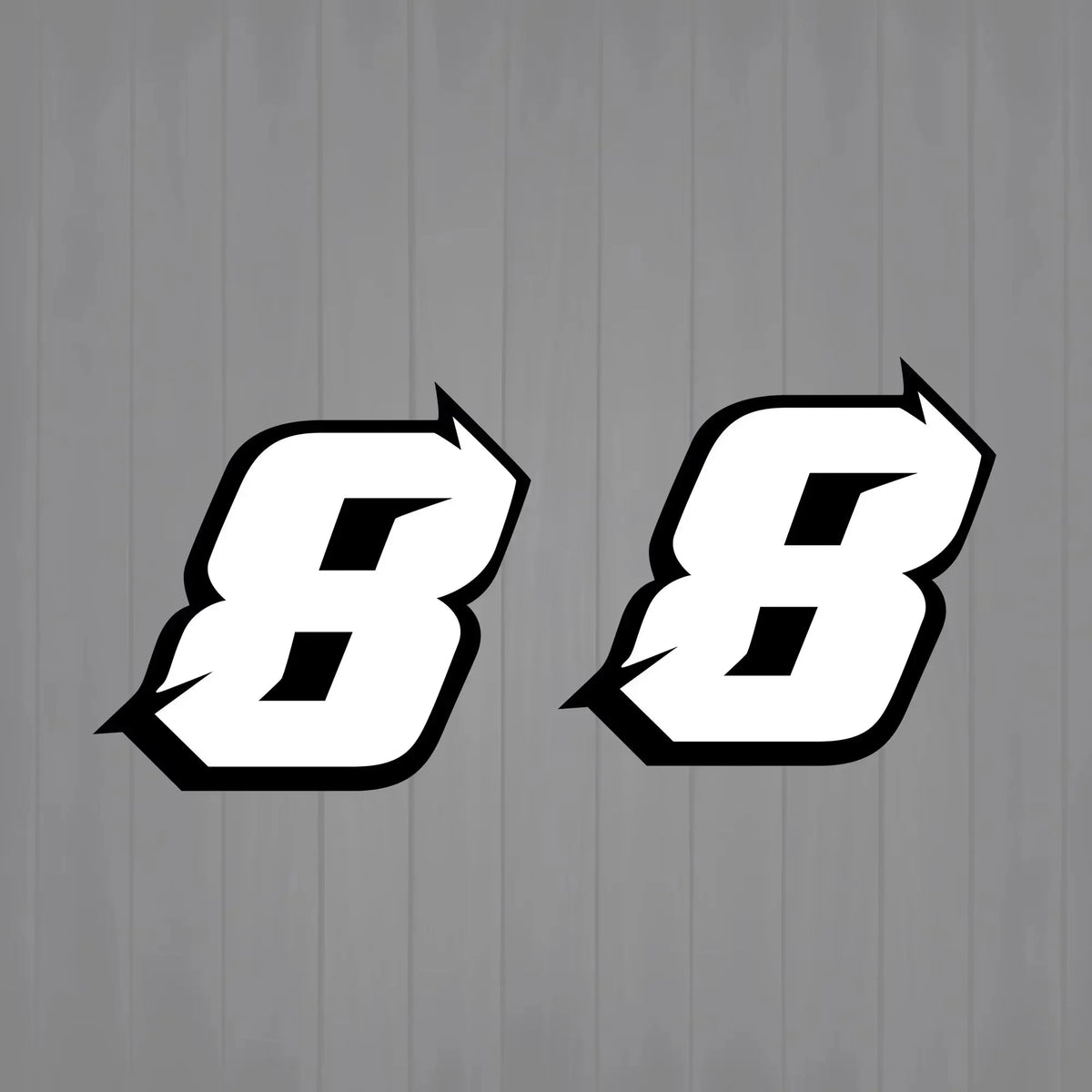 2PCS White Holographic Motorcycle Racing Number