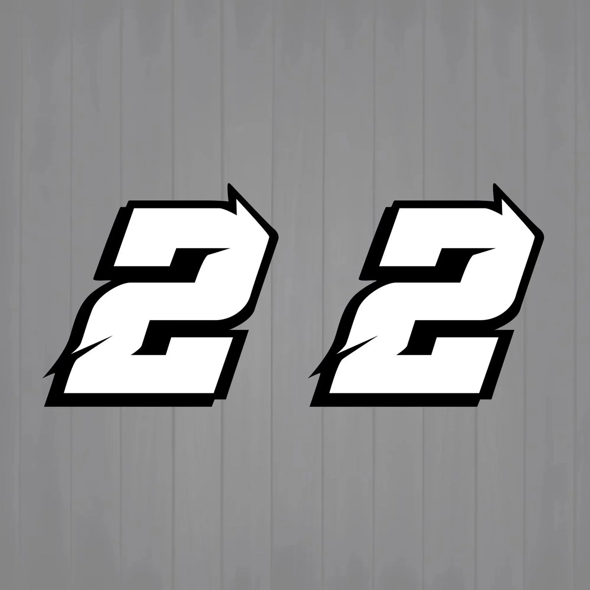 2PCS White Holographic Motorcycle Racing Number