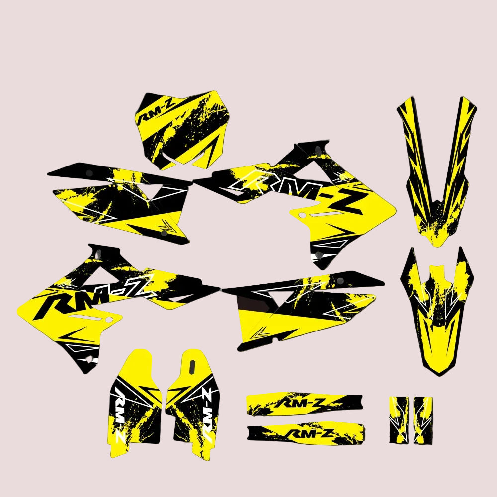 Graphic Kit For Suzuki RMZ250 2019-2026 and RMZ450 2018-2026