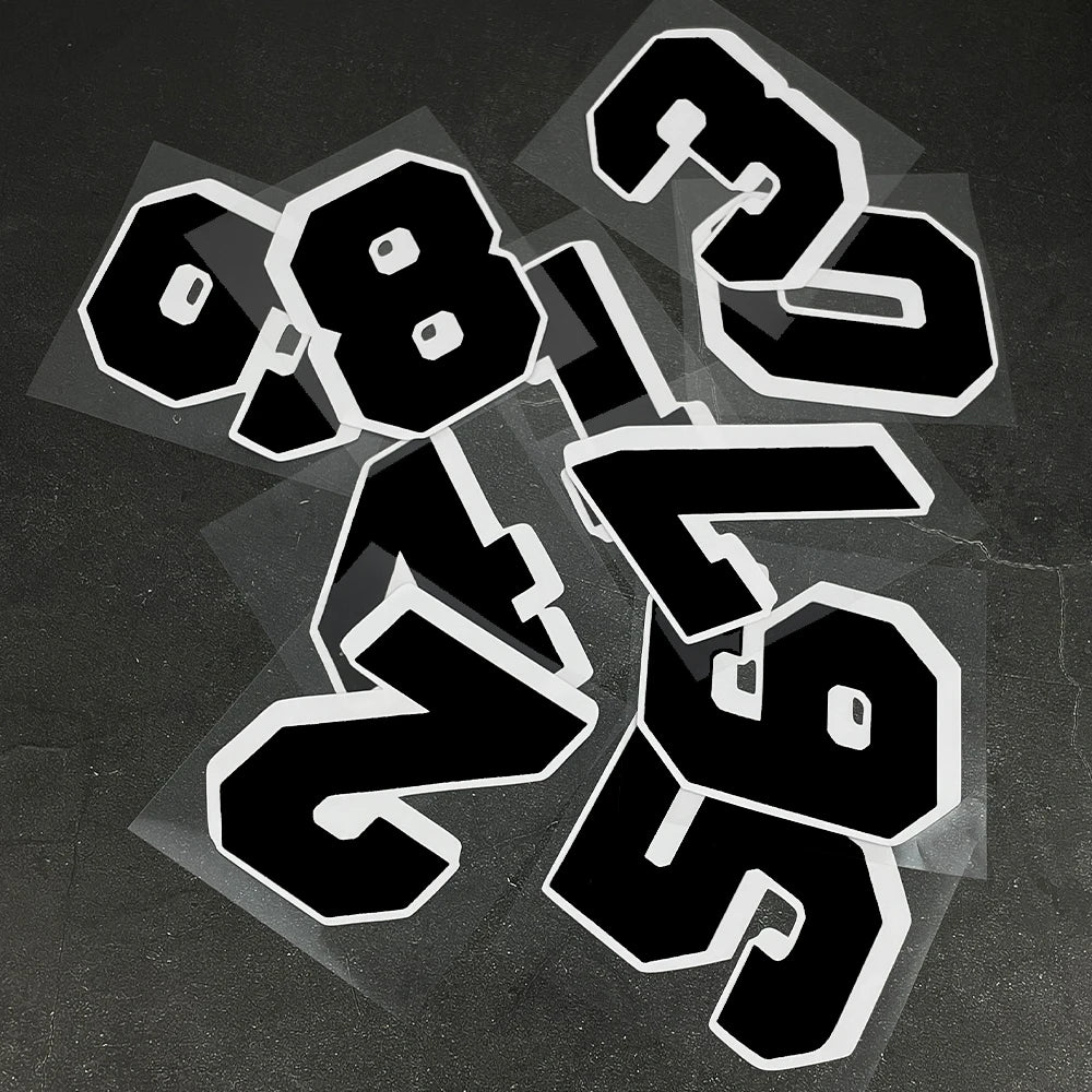 1PC Black Racing Motocross Number