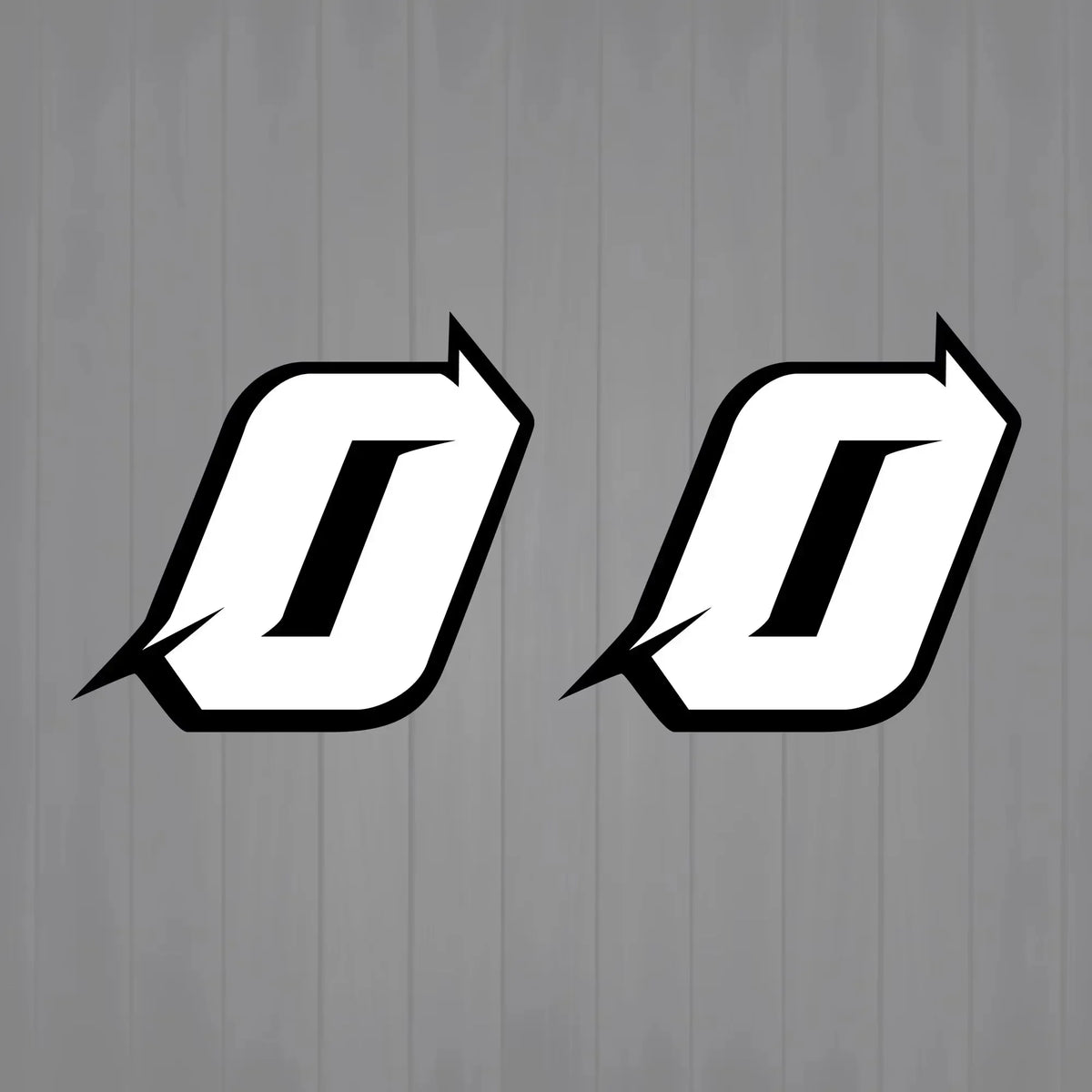 2PCS White Holographic Motorcycle Racing Number