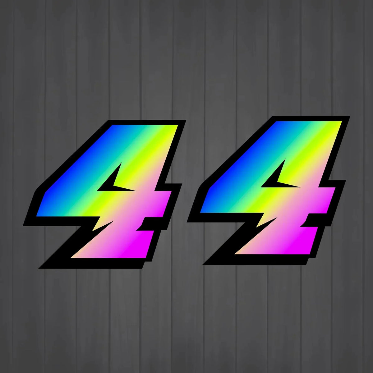 2PCS White Holographic Motorcycle Racing Number