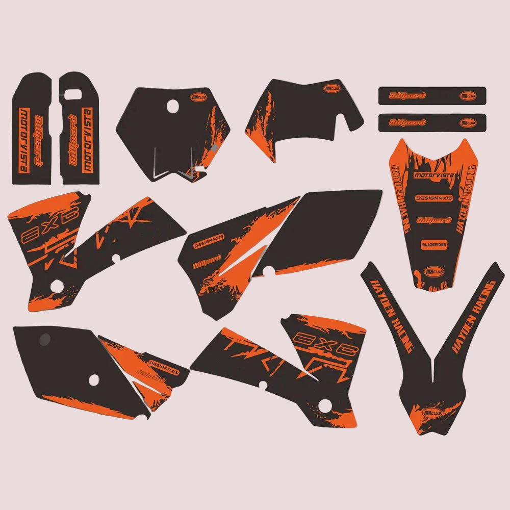 Graphic Kit For KTM EXC 125/200/250/300/400/450/525 2004