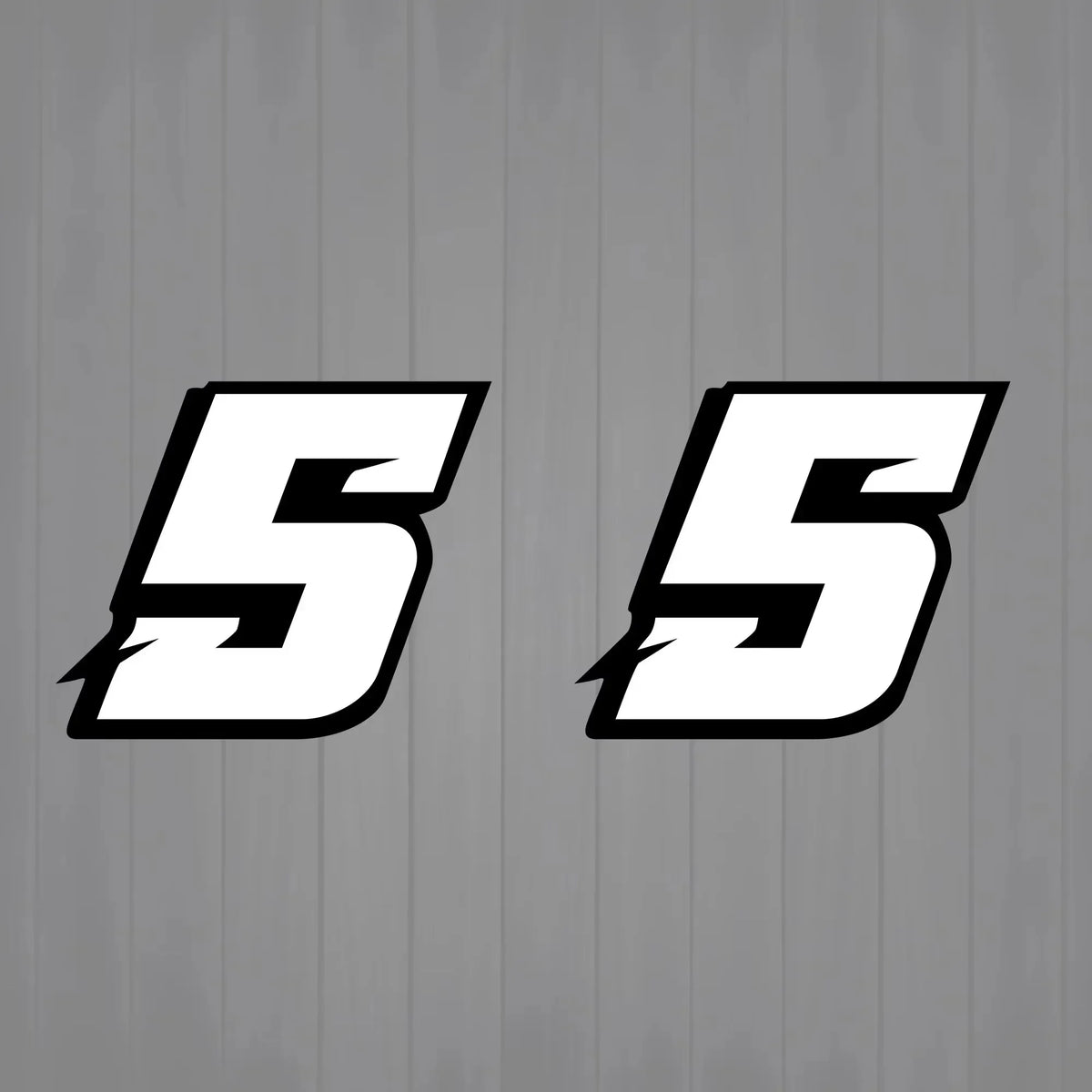 2PCS White Holographic Motorcycle Racing Number
