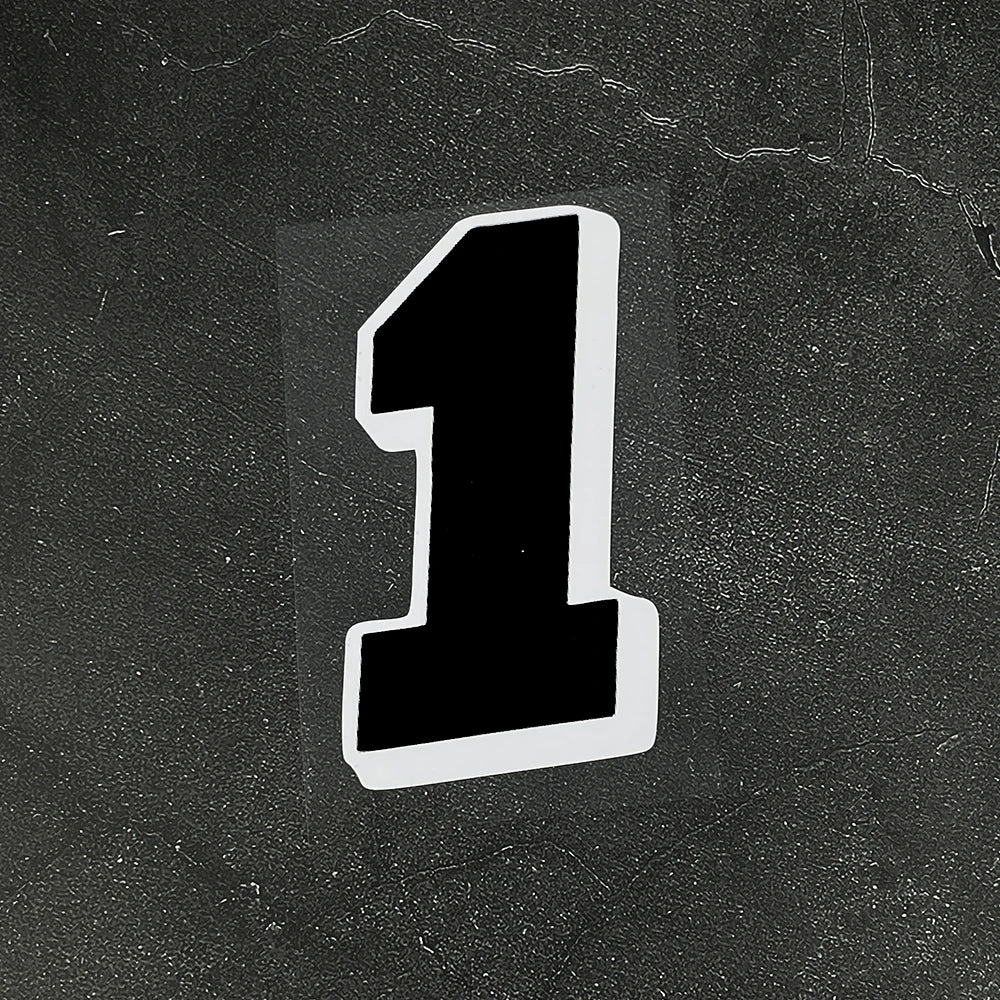 1PC Black Racing Motocross Number