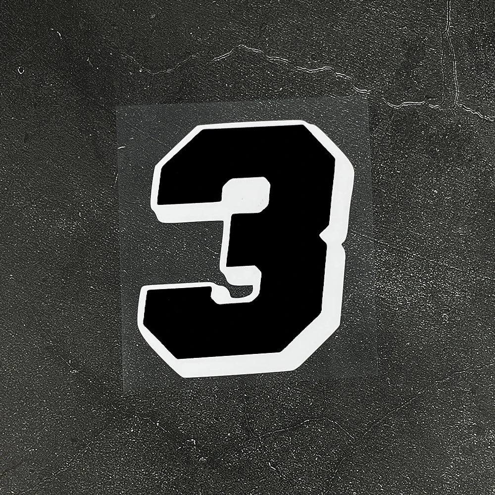 1PC Black Racing Motocross Number