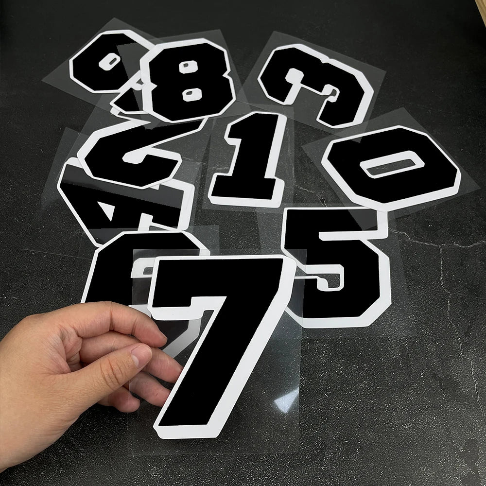 1PC Black Racing Motocross Number