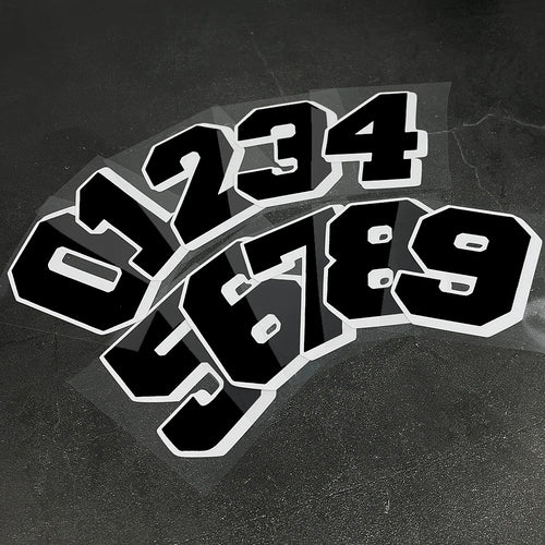 1PC Black Racing Motocross Number