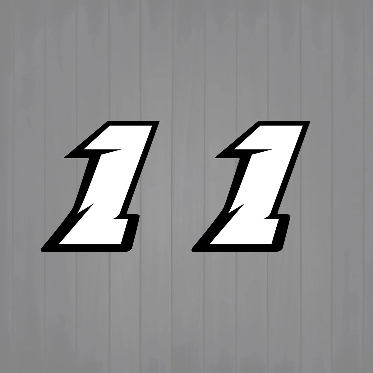 2PCS White Holographic Motorcycle Racing Number