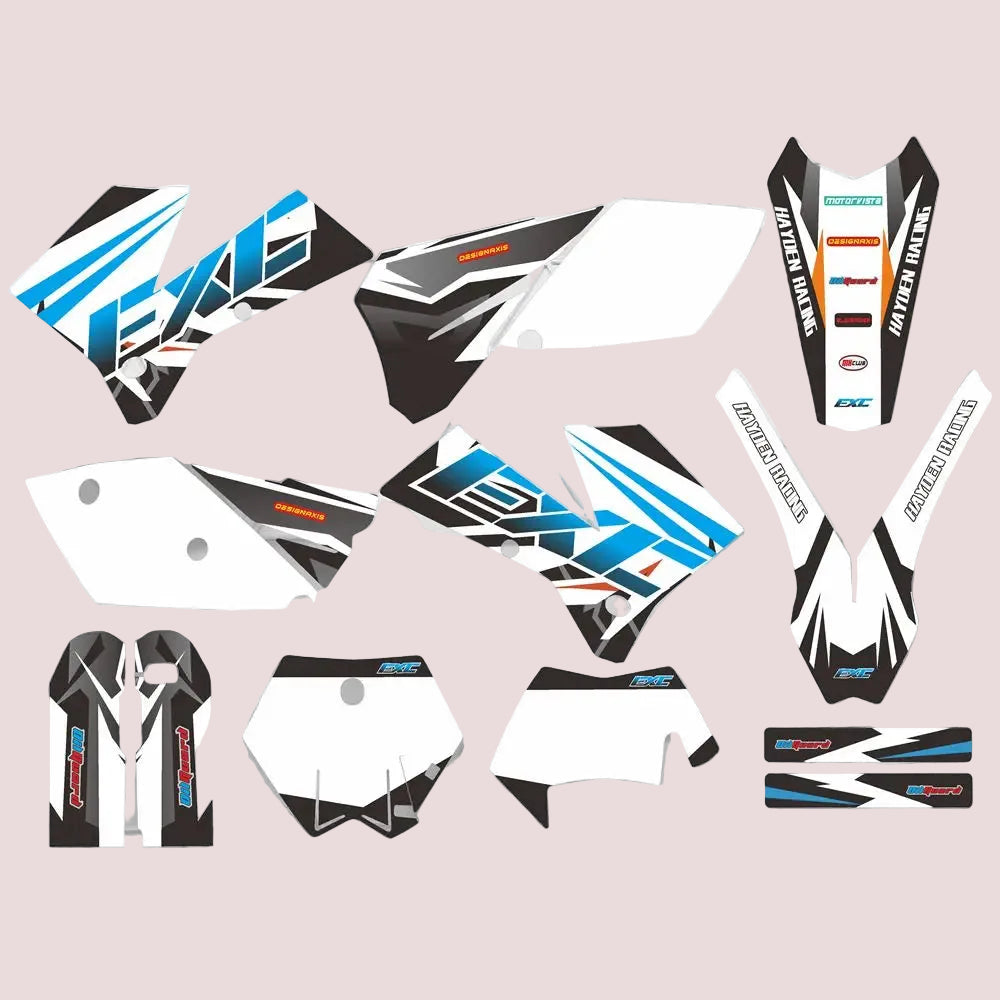 Graphic Kit For KTM EXC and EXCF 125/200/250/300/400/450/525 2005-2007