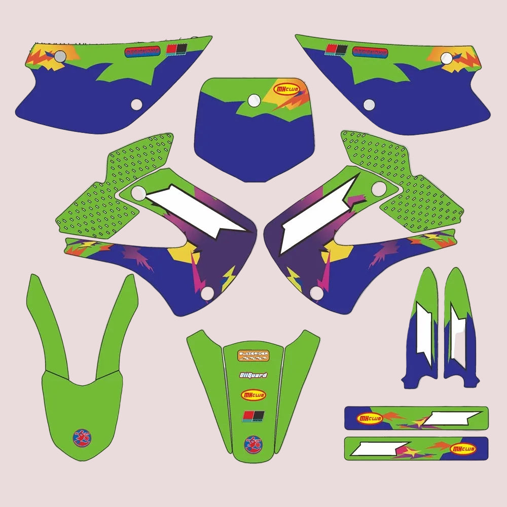 Graphic Kit For Kawasaki KX 85 and KX100 2001-2013