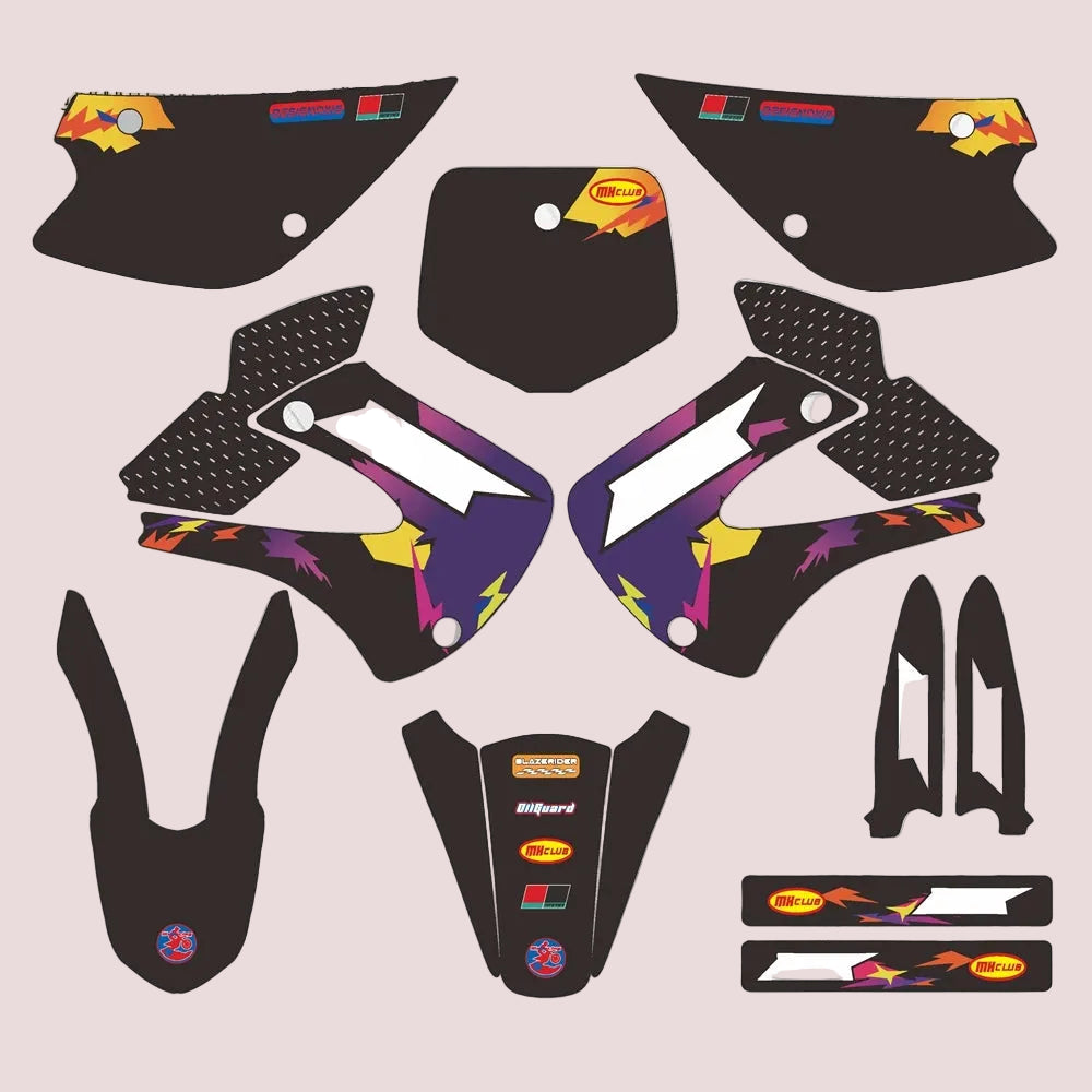 Graphic Kit For Kawasaki KX 85 and KX100 2001-2013