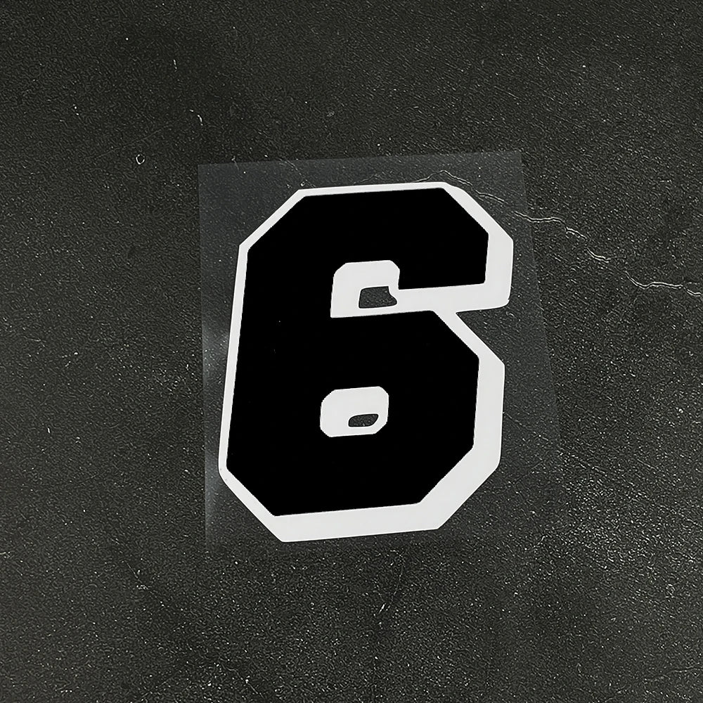 1PC Black Racing Motocross Number