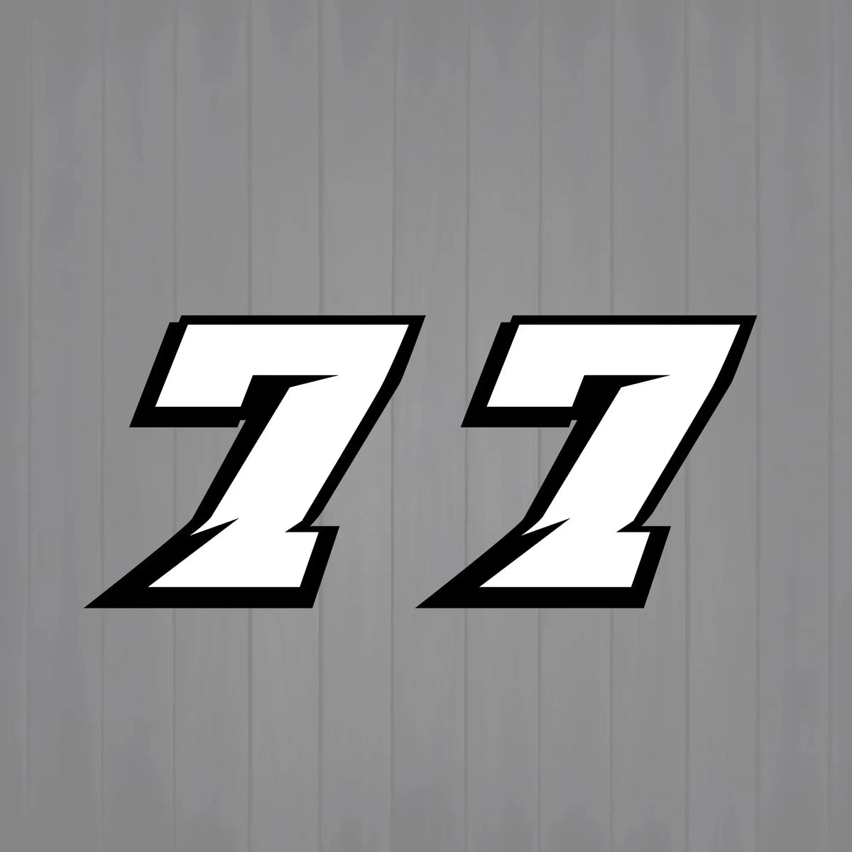 2PCS White Holographic Motorcycle Racing Number