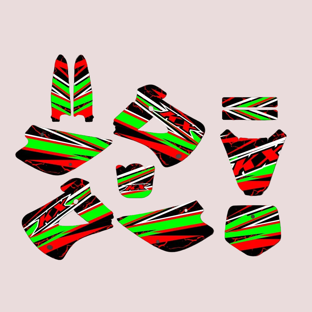 Graphic Kit For Kawasaki KX85 and KX100 2001-2013