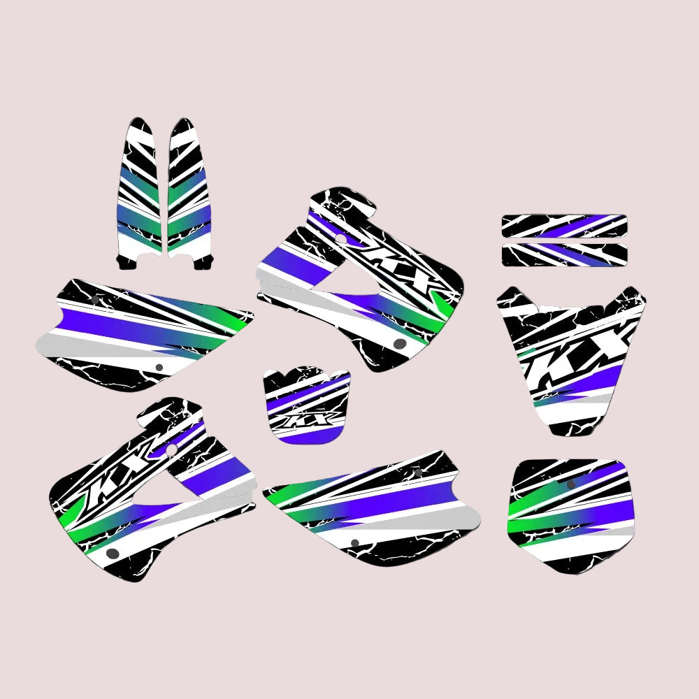 Graphic Kit For Kawasaki KX85 and KX100 2001-2013